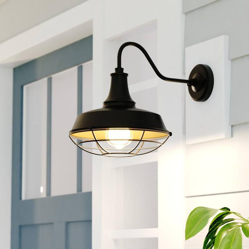 VAXCEL Dorado 1-Light Dusk to Dawn Bronze Industrial Outdoor Wall Barn Lantern with Metal Cage Cover - T0610

Lámpara de pared exterior industrial VAXCEL Dorado de 1 luz al amanecer con cubierta de jaula de metal en bronce - T0610