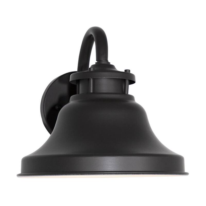 Faro de pared exterior de línea de voltaje Bayport de Designers Fountain de 8.5 pulgadas en bronce oscuro con tecnología Dark Sky y 1 luz, sin foco incluido - 31321-BZ.