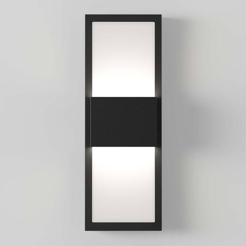 Luminaria de Pared para Garaje y Terraza Integrada de LED Negro Moderno Artika Mazza - Cableado Duro - OUT-MF-CMB