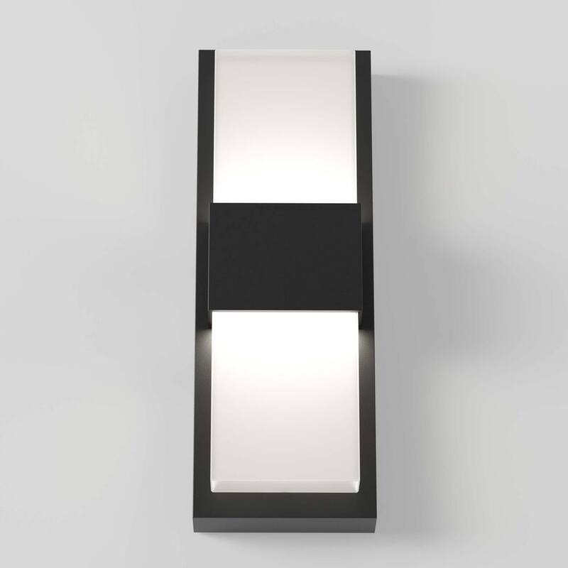 Luminaria de Pared para Garaje y Terraza Integrada de LED Negro Moderno Artika Mazza - Cableado Duro - OUT-MF-CMB