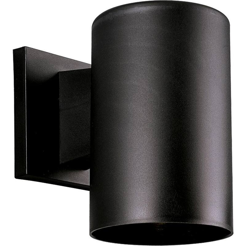 Colección de cilindros de iluminación Progress 5" linterna de pared exterior moderna de polímero negro - P5712-31