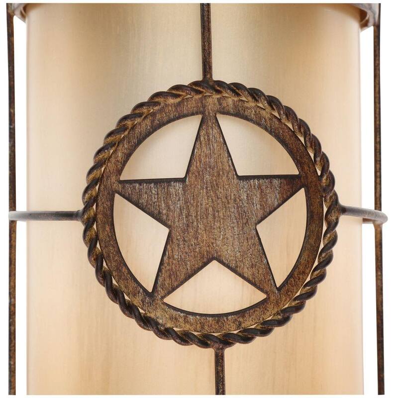 Lámpara de pared exterior Hampton Bay Lone Star de 9.62 in., 1 luz, color Arena del Desierto– 17209