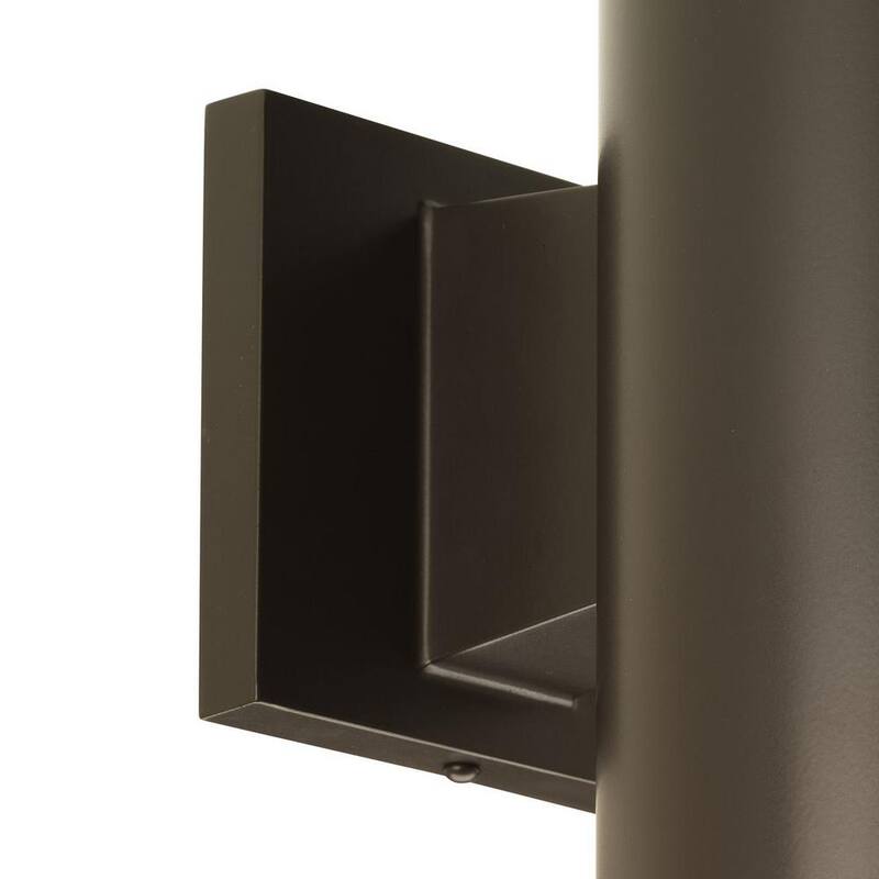 Colección de cilindros de iluminación Progreso, Linterna de pared exterior moderna en bronce antiguo de 5 pulgadas. Salida de luz hacia arriba y hacia abajo - P5675-20