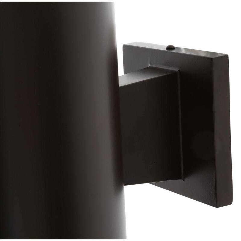 Colección de cilindros de iluminación Progreso, Linterna de pared exterior moderna en bronce antiguo de 5 pulgadas. Salida de luz hacia arriba y hacia abajo - P5675-20
