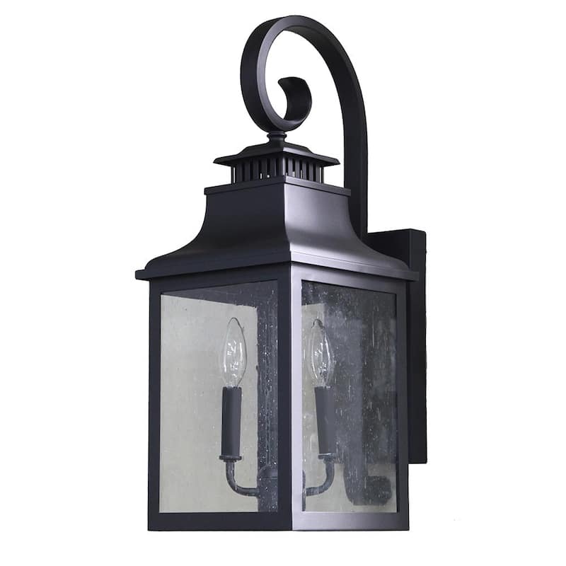 Lámpara de pared exterior sin marca Morgan de 2 luces - ELW2283BL