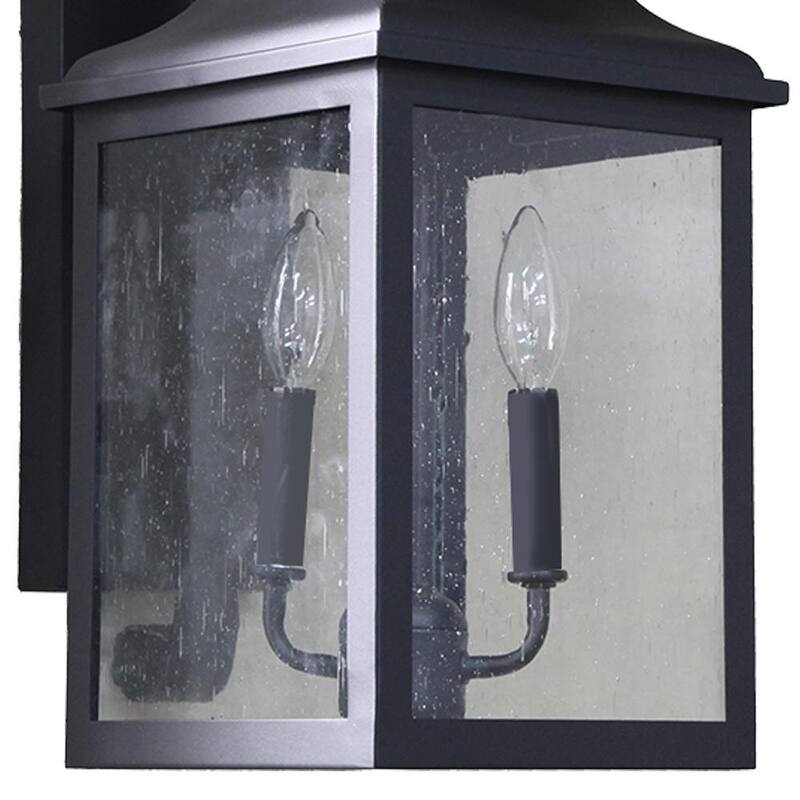 Lámpara de pared exterior sin marca Morgan de 2 luces - ELW2283BL