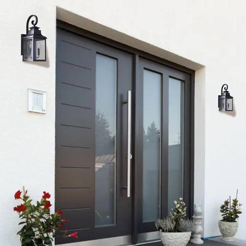 Lámpara de pared exterior sin marca Morgan de 2 luces - ELW2283BL