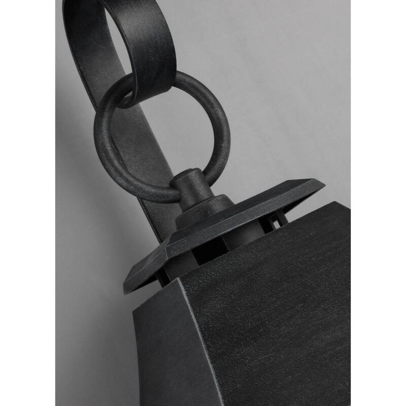 Iluminación de generación Linterna Pastor 1-Luz Oscuro Zinc Envejecido al Aire Libre 11.75 pulgadas Aplique de Linterna de Pared - OL10601DWZ