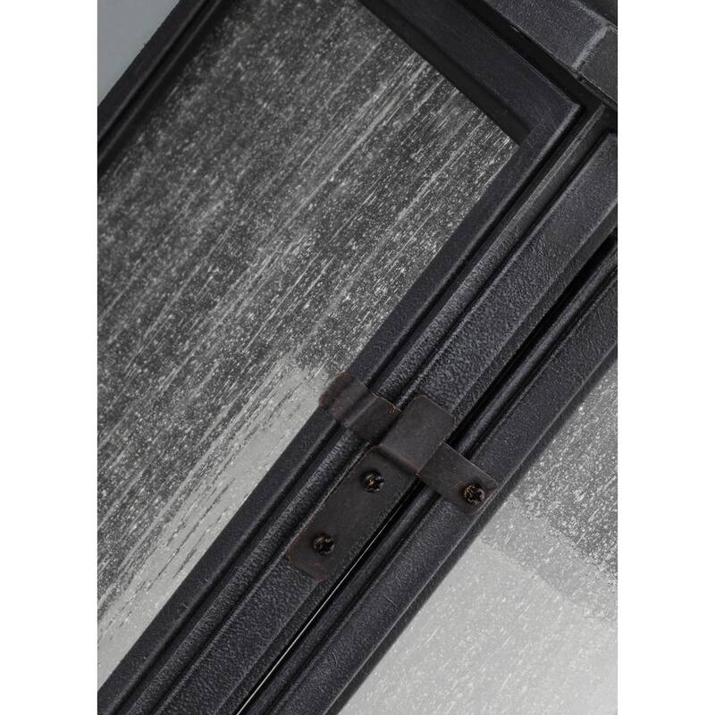 Iluminación de generación Linterna Pastor 1-Luz Oscuro Zinc Envejecido al Aire Libre 11.75 pulgadas Aplique de Linterna de Pared - OL10601DWZ