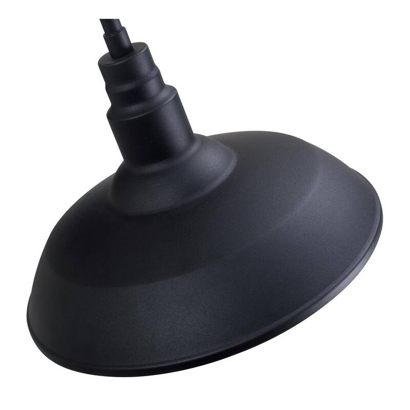 Colección de Decoradores para el Hogar Bell Ridge 13 in. 1 luz Lámpara de Pared Exterior con Linterna de Pared Dura en Negro con Pantalla Interior Dorada - HDP98269