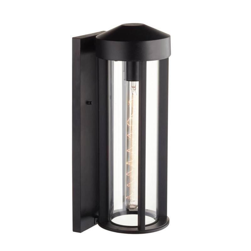 Lámpara de Pared Globe Electric Beckham Negra Rústica para Interiores/Exteriores de 1 Luz - 44245