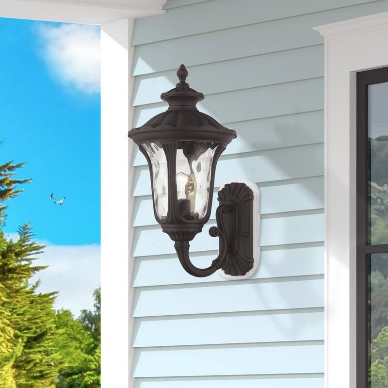 Livex Lighting Oxford 1-Luz Bronce Linterna de Pared Incandescente Exterior - 7852-07