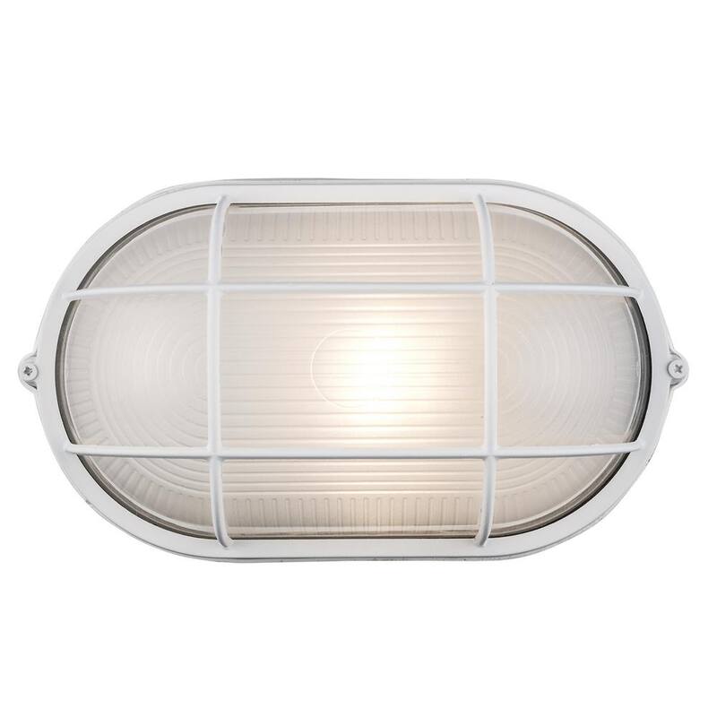 Bel Air Lighting Aria 11 in. 1 Luz Blanca Oval A granel A granel A granel A granel A granel A granel A granel con Cristal Acanalado - 41015 WH