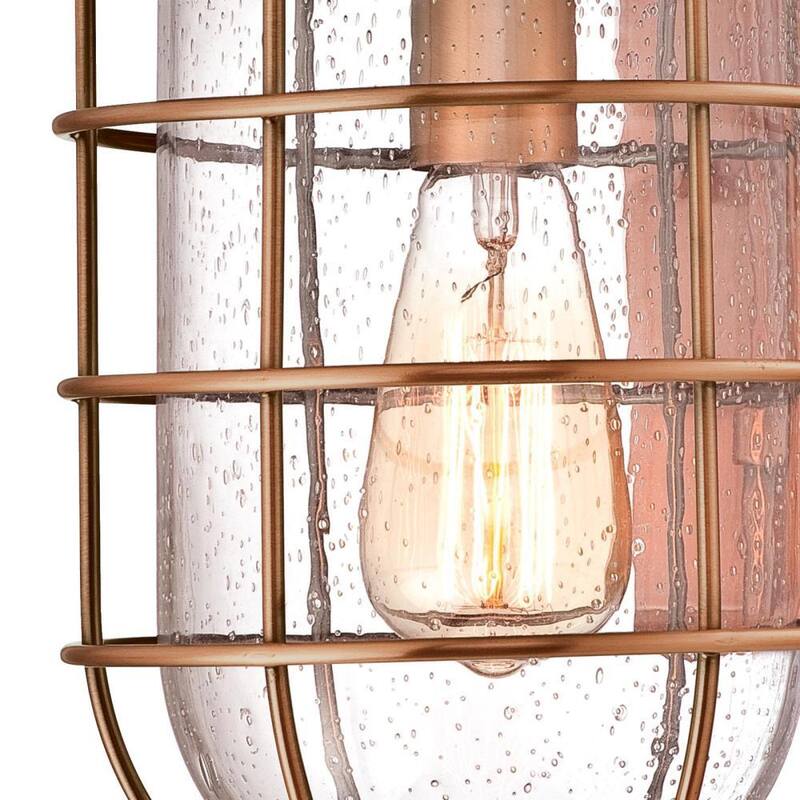 Farol de pared de exterior Westinghouse Ferry de 1 luz en cobre lavado - 6347900