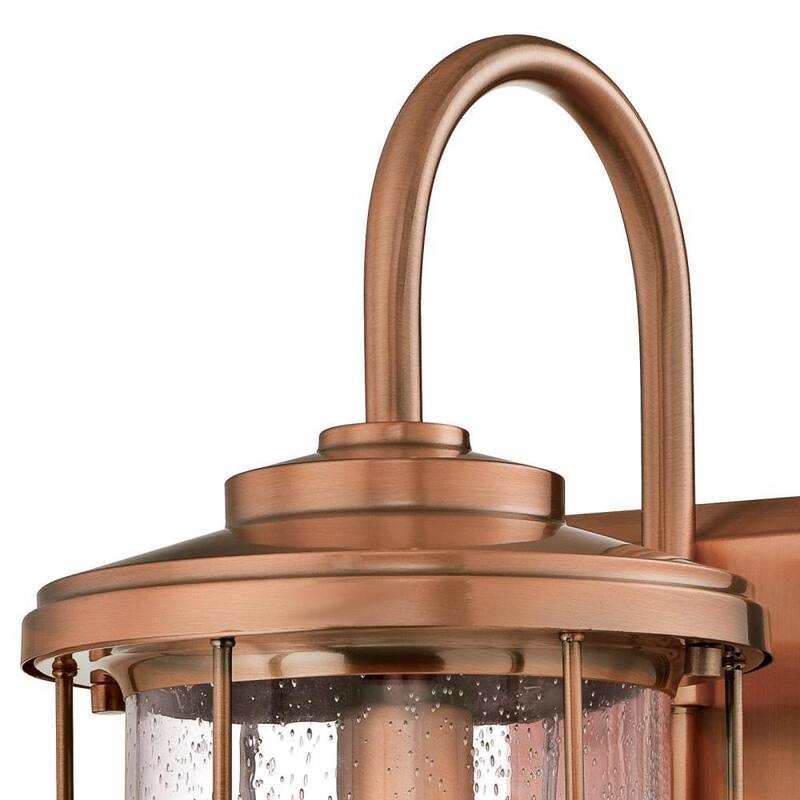 Farol de pared de exterior Westinghouse Ferry de 1 luz en cobre lavado - 6347900