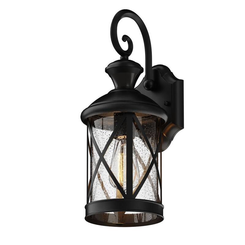 Lámpara de farol de pared exterior con sensor de movimiento de crepúsculo a amanecer en North Avenue Belmont - NA0129