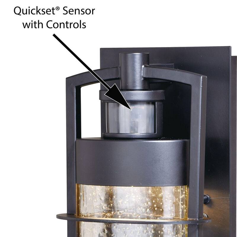 VAXCEL Logan Bronce LED Sensor de Movimiento al Anochecer al Amanecer Luz Exterior de Pared - T0389