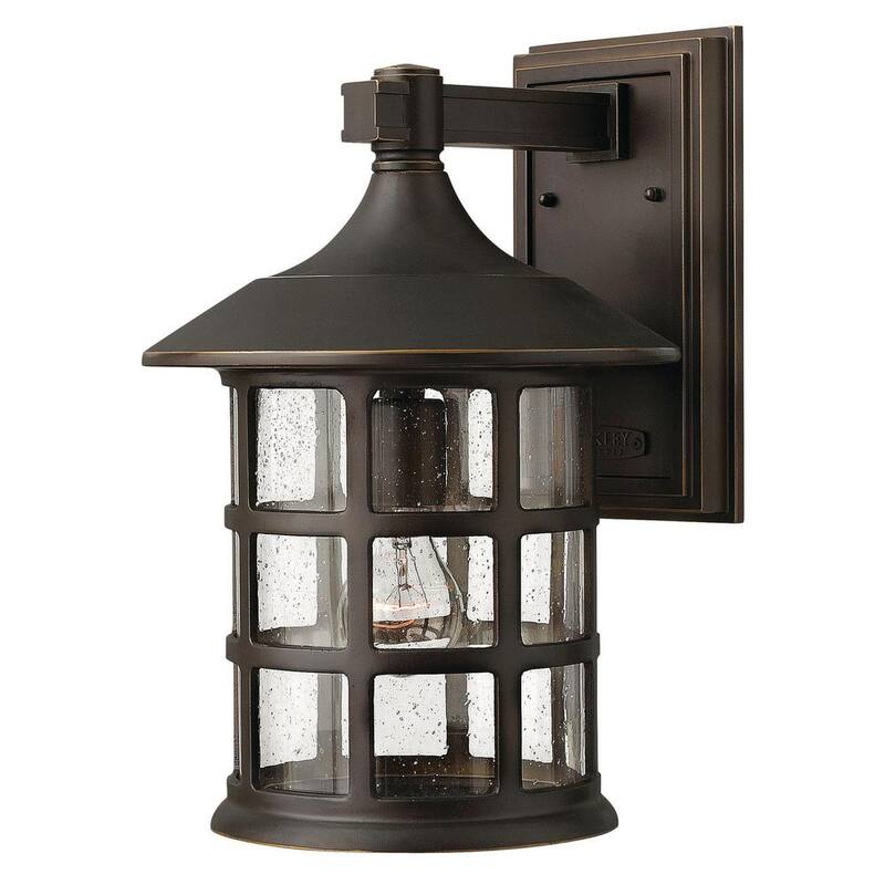 Hinkley Freeport Linterna de pared exterior grande de 1 luz en bronce aceitado - 1805OZ.