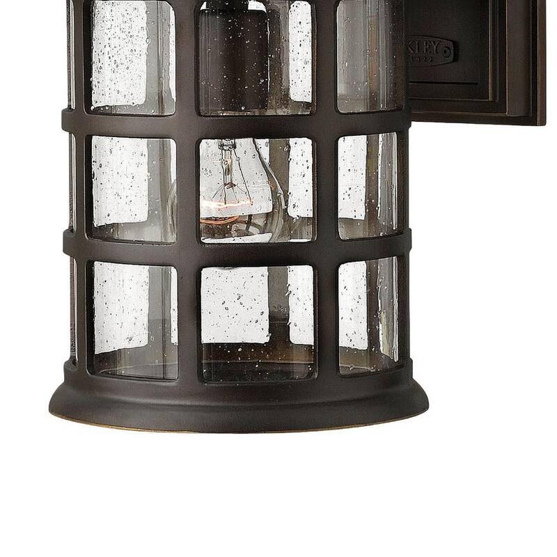 Hinkley Freeport Linterna de pared exterior grande de 1 luz en bronce aceitado - 1805OZ.