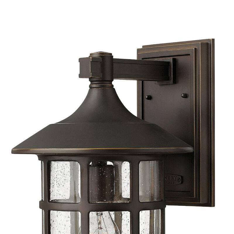 Hinkley Freeport Linterna de pared exterior grande de 1 luz en bronce aceitado - 1805OZ.