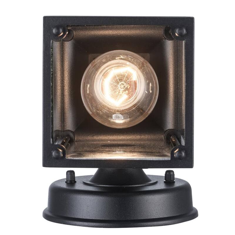 Lámpara de Pared Exterior de un Foco en Negro con Vidrio Transparente Bel Air Lighting Patrician - 40455 BK