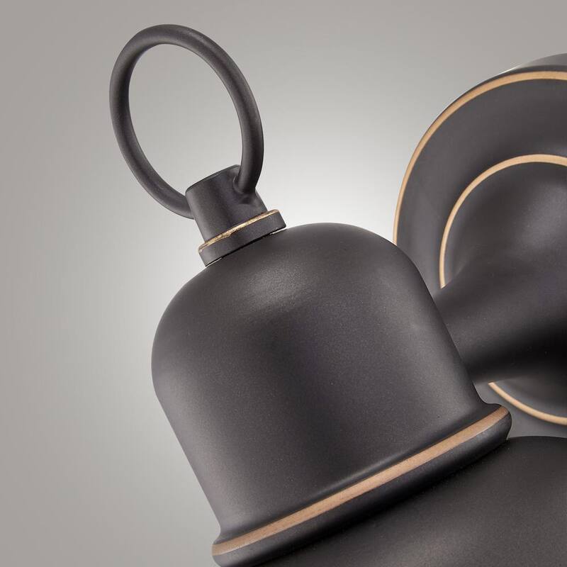 Colección de Decoradores del Hogar 11.39 pulgadas 1-Luz Linterna de Pared Exterior en Bronce Frotado con Aceite, Cumple con Normas Dark Sky - HD-1709-I