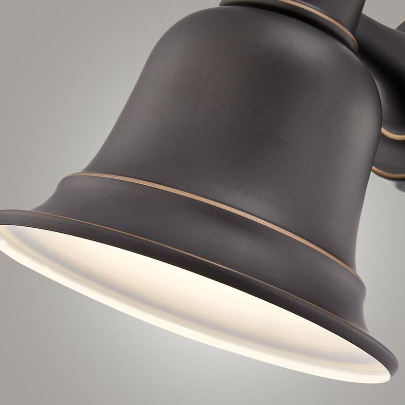 Colección de Decoradores del Hogar 11.39 pulgadas 1-Luz Linterna de Pared Exterior en Bronce Frotado con Aceite, Cumple con Normas Dark Sky - HD-1709-I