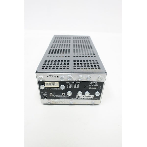 Lambda AC to DC Power Supply, 105 to 132V AC, 12V DC, 6.5A - LXS-C-12-R