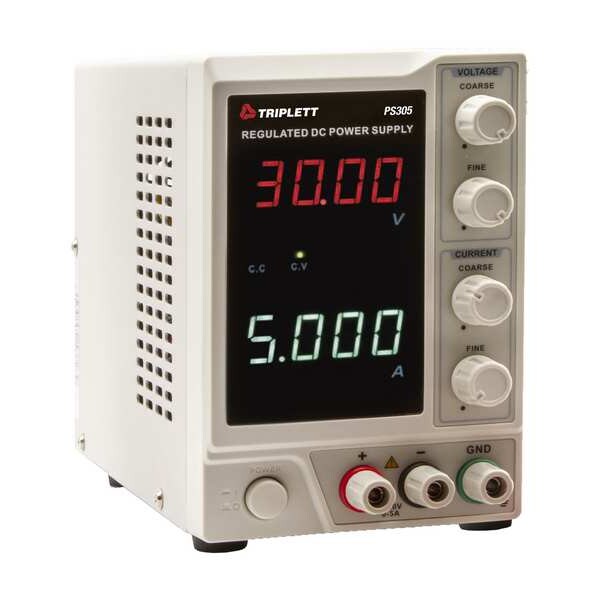 Triplett AC to DC Power Supply, 110/220V AC, 30V DC, 160W, 5A - PS305-NIST