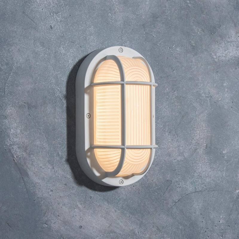 Lámpara de Pared Exterior Incorporada LED LUTEC Coastal San Diego Blanca - 6381501331
