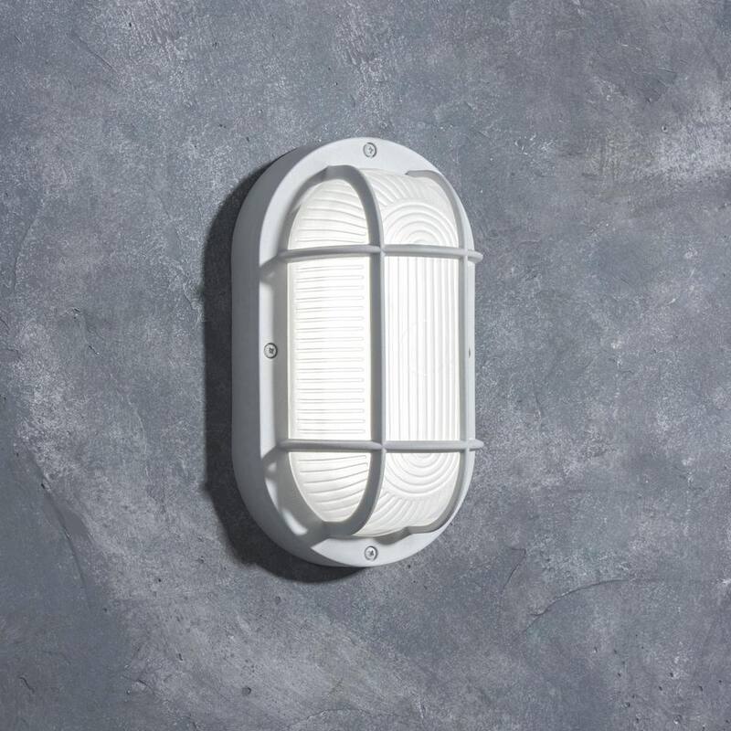 Lámpara de Pared Exterior Incorporada LED LUTEC Coastal San Diego Blanca - 6381501331