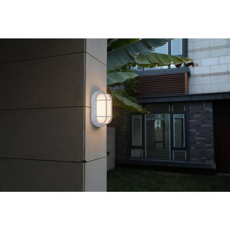 Lámpara de Pared Exterior Incorporada LED LUTEC Coastal San Diego Blanca - 6381501331