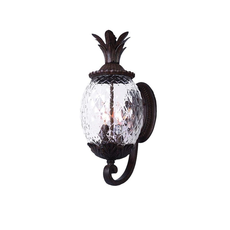 Luz de aclamación de la colección Lanai de 3 luces en negro coral, aplique de pared de linterna exterior - 7511BC
