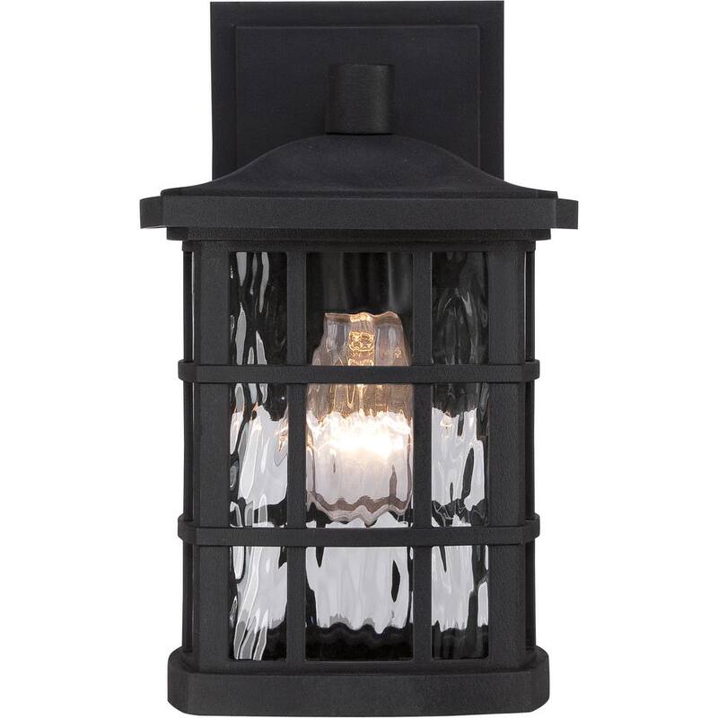 Luminaria de pared para exteriores Quoizel Stonington de 1 luz en color negro - SNN8406K