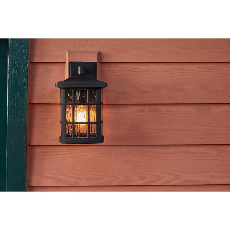 Luminaria de pared para exteriores Quoizel Stonington de 1 luz en color negro - SNN8406K