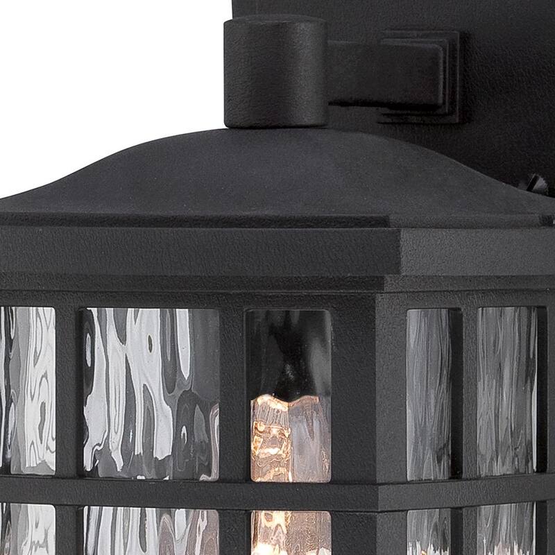 Luminaria de pared para exteriores Quoizel Stonington de 1 luz en color negro - SNN8406K