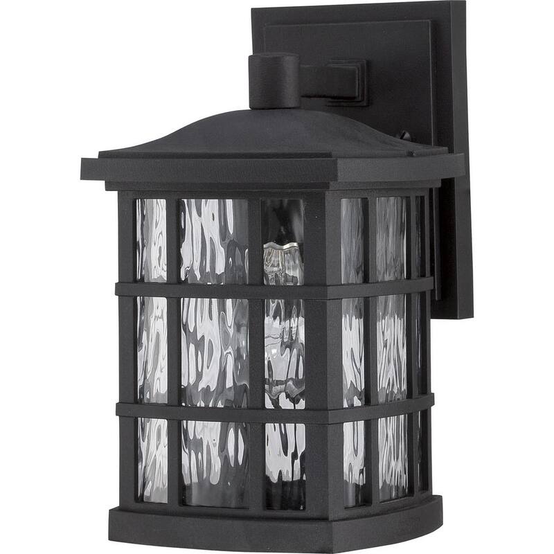 Luminaria de pared para exteriores Quoizel Stonington de 1 luz en color negro - SNN8406K