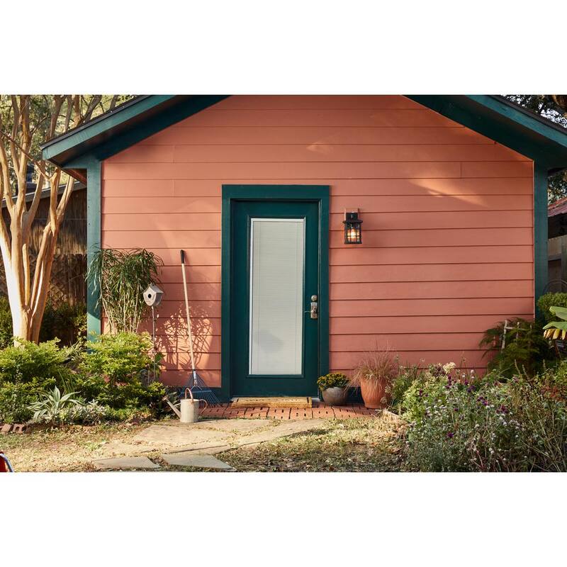 Luminaria de pared para exteriores Quoizel Stonington de 1 luz en color negro - SNN8406K