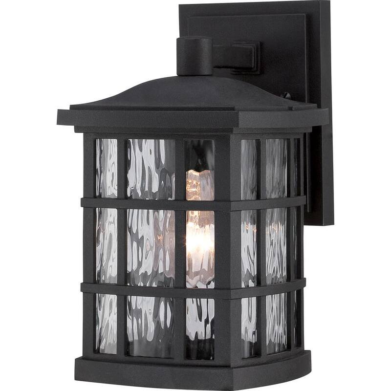Luminaria de pared para exteriores Quoizel Stonington de 1 luz en color negro - SNN8406K