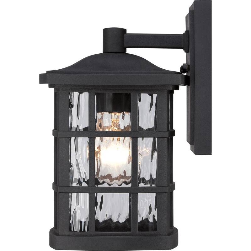 Luminaria de pared para exteriores Quoizel Stonington de 1 luz en color negro - SNN8406K