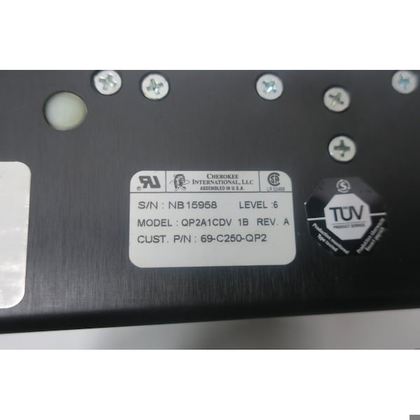 Cherokee International AC to DC Power Supply, 115/230V AC, 5/12V DC - QP2A1CDV-1B