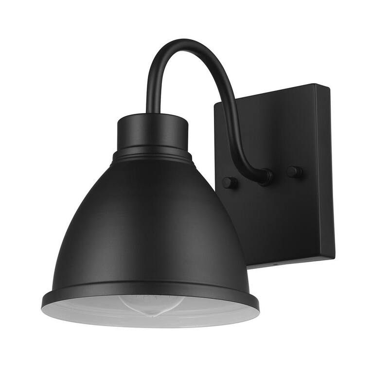 Foco de Pared Globe Electric Swanson Negro Mate para Uso Interior/Exterior estilo Granja con 1 Luz - 44866