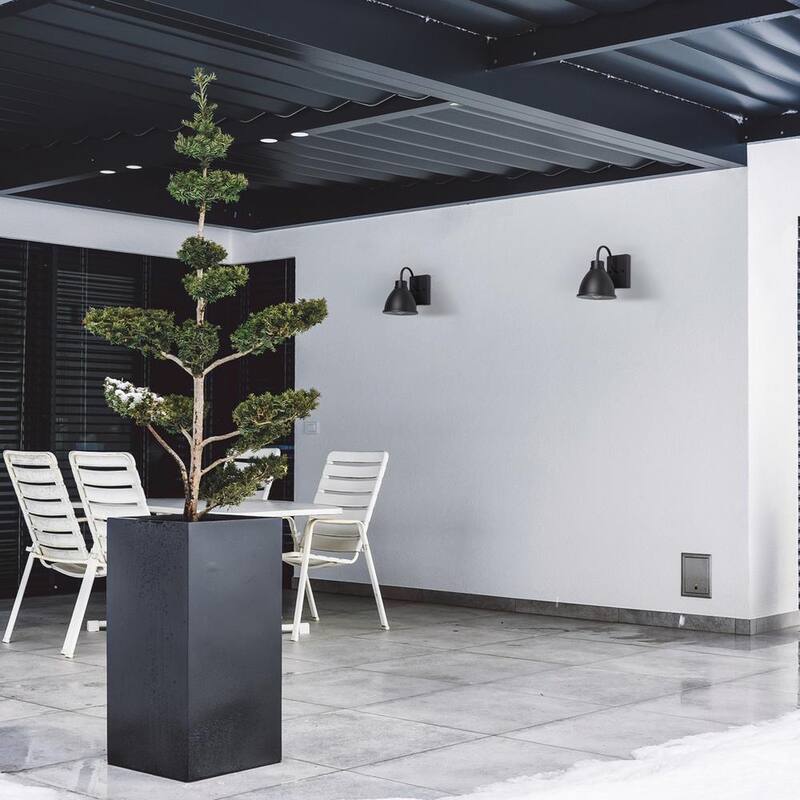 Foco de Pared Globe Electric Swanson Negro Mate para Uso Interior/Exterior estilo Granja con 1 Luz - 44866