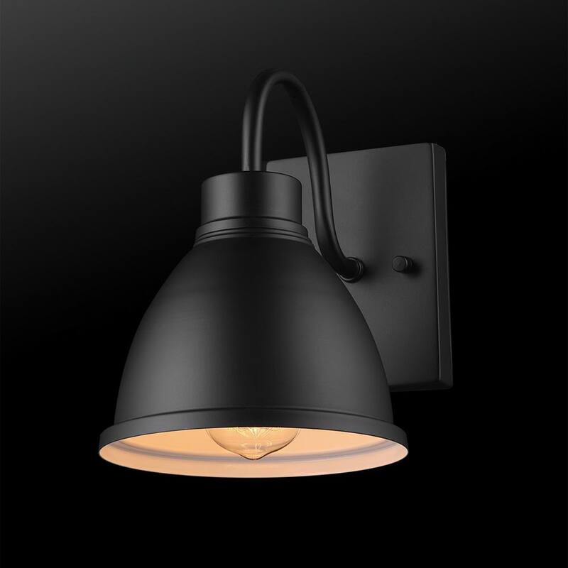 Foco de Pared Globe Electric Swanson Negro Mate para Uso Interior/Exterior estilo Granja con 1 Luz - 44866