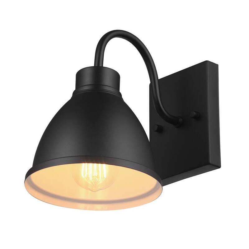 Foco de Pared Globe Electric Swanson Negro Mate para Uso Interior/Exterior estilo Granja con 1 Luz - 44866