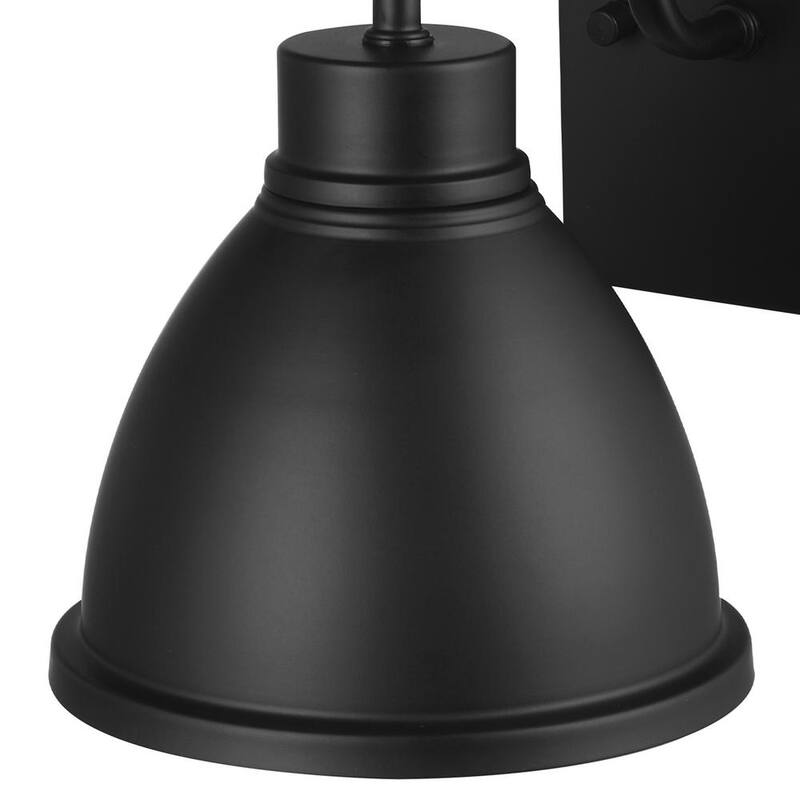 Foco de Pared Globe Electric Swanson Negro Mate para Uso Interior/Exterior estilo Granja con 1 Luz - 44866