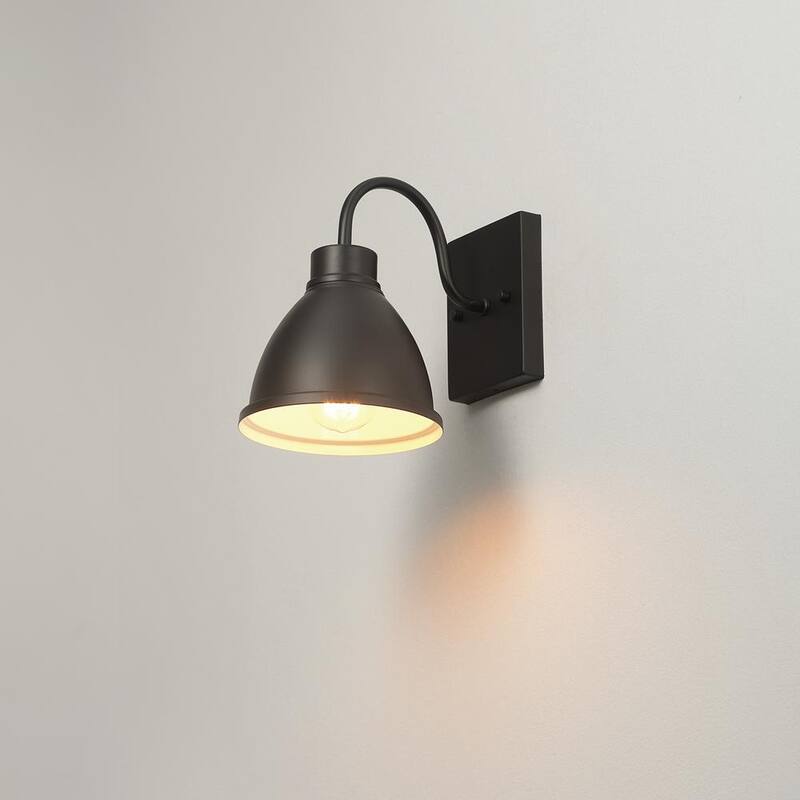 Foco de Pared Globe Electric Swanson Negro Mate para Uso Interior/Exterior estilo Granja con 1 Luz - 44866