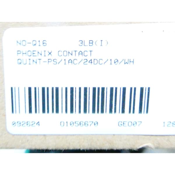 Phoenix Contact 100-240V-AC 10A AMP 24V-DC AC TO DC POWER SUPPLY - QUINT-PS/1AC/24DC/10/WH