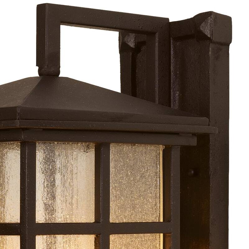 Lámpara de pared para exterior Bel Air Lighting Huntington de 2 luces en bronce envejecido con cristal sembrado - 4636 WB