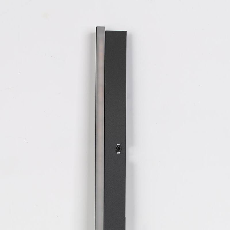 YANSUN 39 pulgadas 20 vatios Negro al aire libre con cableado Lineal a Prueba de Agua con Linterna de Pared Sconce LED Integrada, Blanco Cálido 3000K - H-WL062
